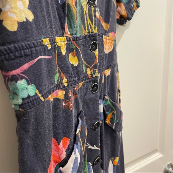 Tanya Taylor Blanca Jungle Print Button-Front Dress - Picture 6 of 10